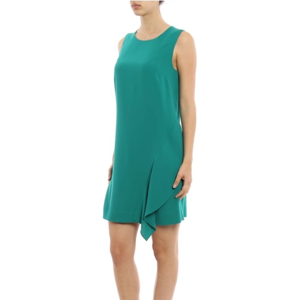 Diane von Furstenberg Wylda Ruffle dress Sea Green Blue size 6 Mini Business